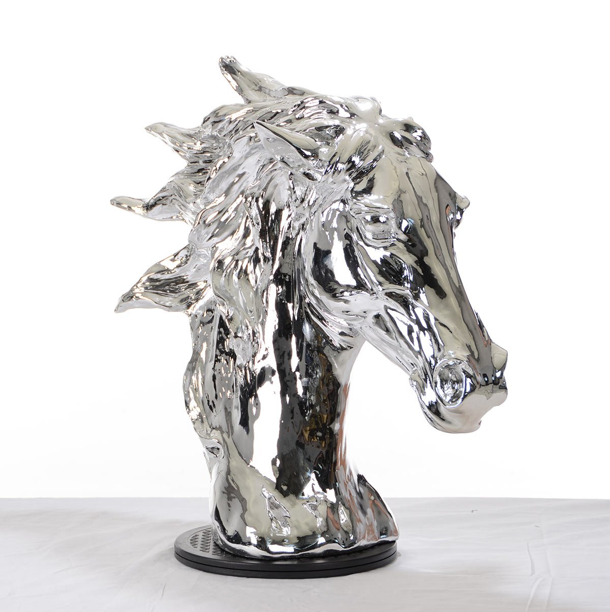 SZ0002 Modern Silver Horse Head Sculpture - Image 2