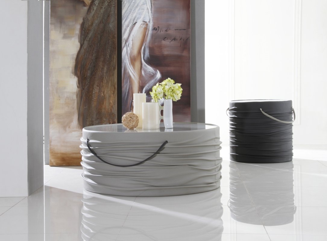 Modrest 973ET - Modern Dark Grey Round End Table