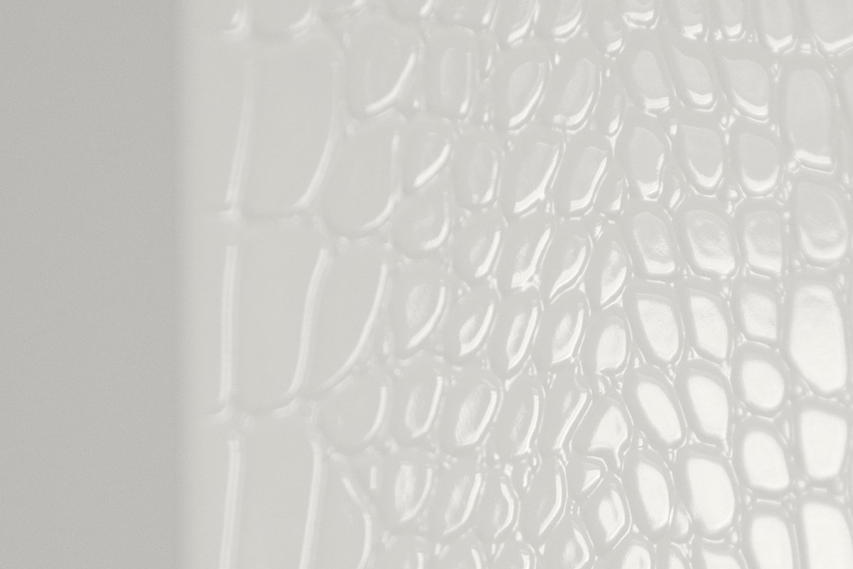 A&X Regal - Modern White Crocodile Floor Mirror - Image 2
