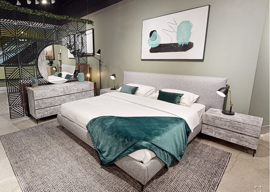 Nova Domus Aria - Italian Modern Multi Grey with texture Nightstand - Image 2