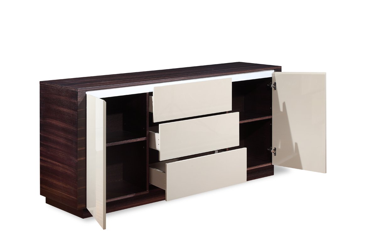A&X Caligari Modern Oak & Grey Gloss Buffet - Image 2