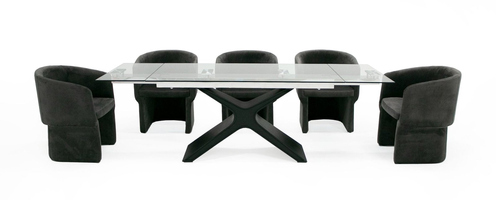 Modrest Adler - Modern Black Glass Extendable 63"/94.5" Dining Table - Image 2