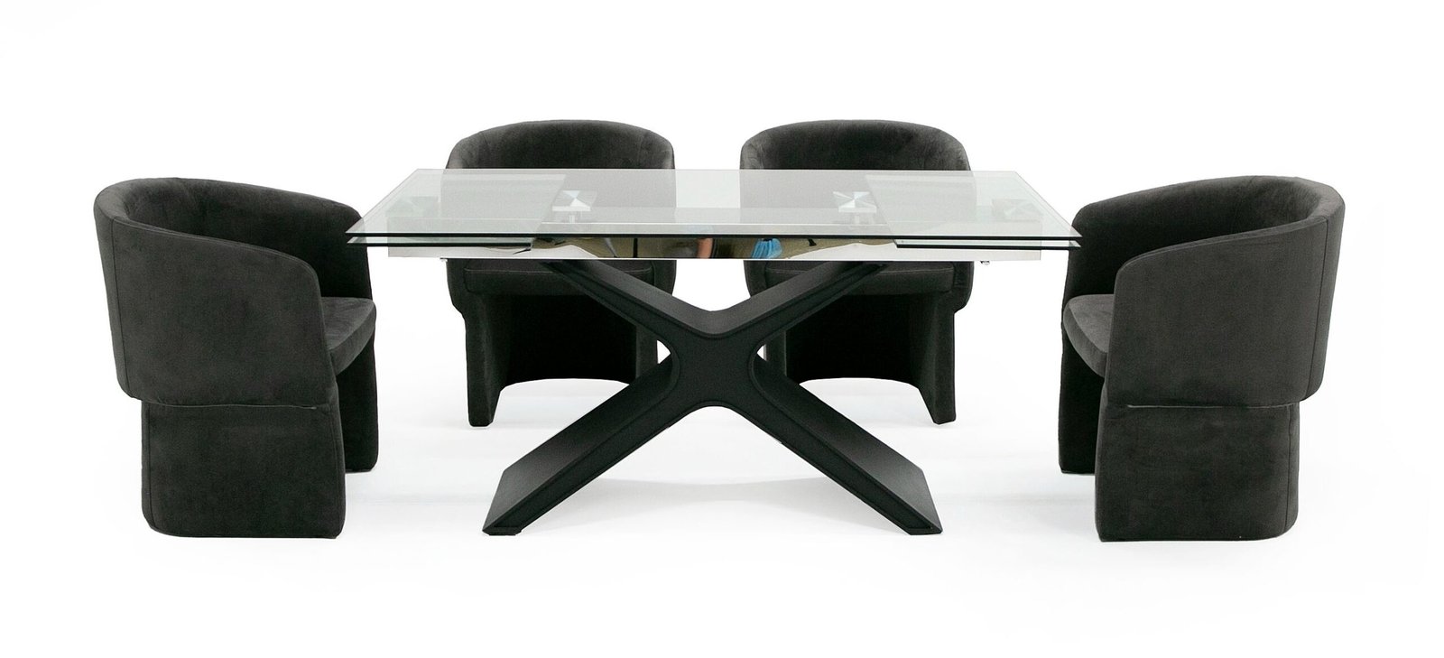 Modrest Adler - Modern Black Glass Extendable 63"/94.5" Dining Table - Image 3
