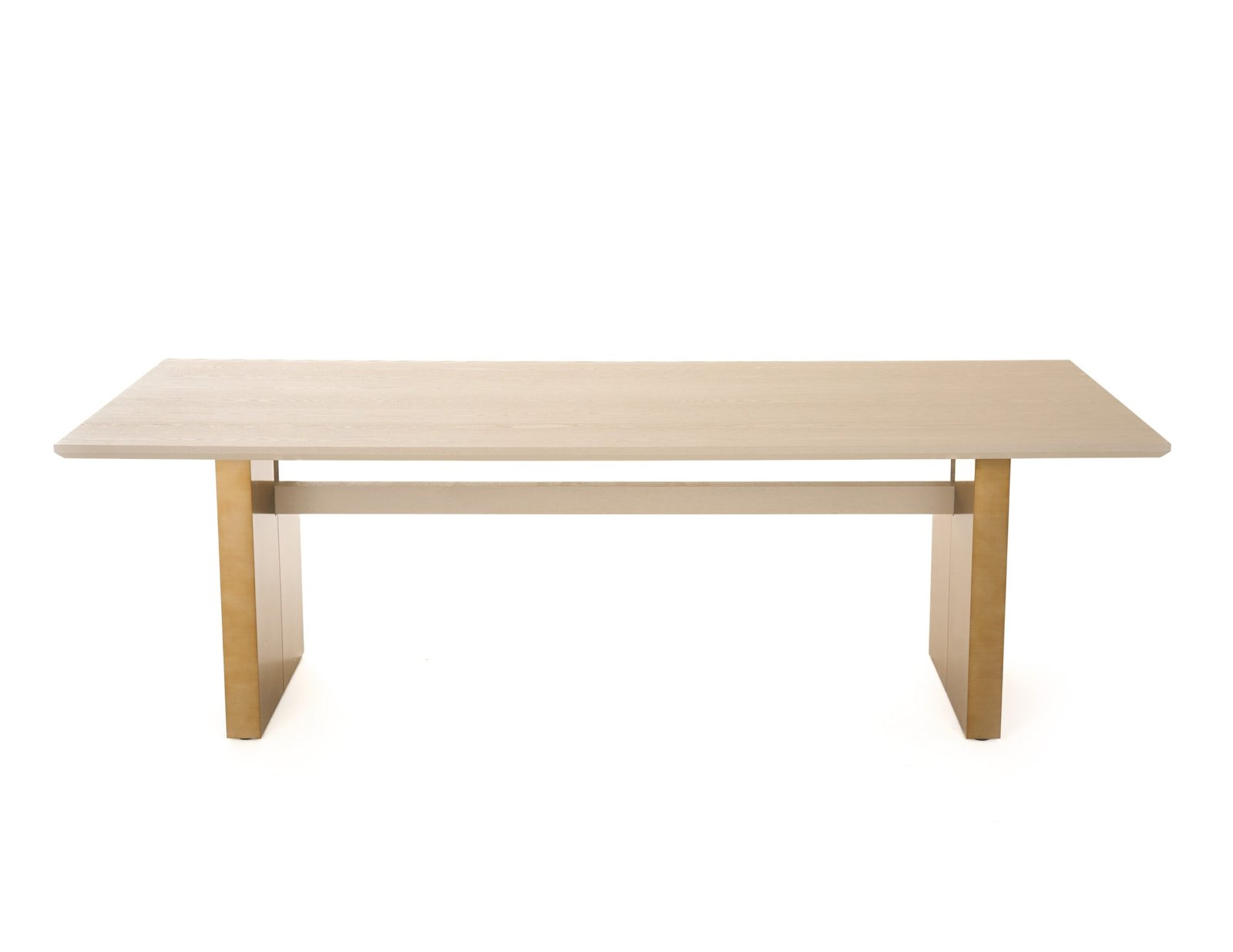 Modrest Angus - Modern Cream Ash + Gold Dining Table - Image 2
