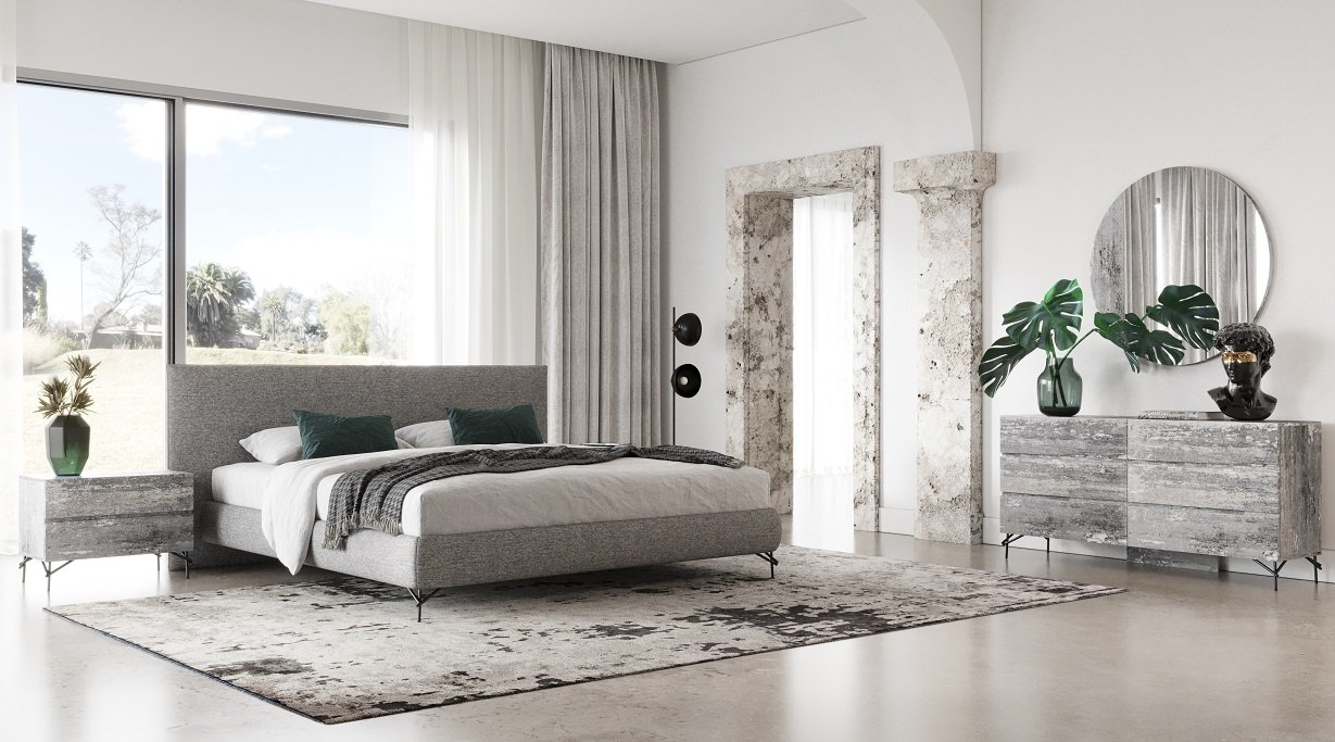 Nova Domus Aria - Italian Modern Multi Grey Bedroom Set - Image 3