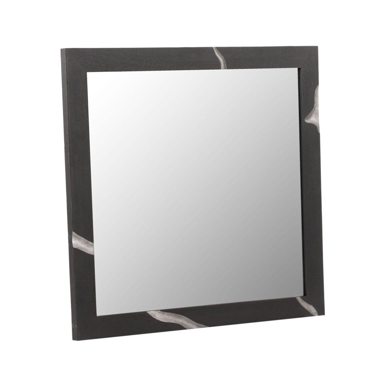 Modrest Aspen - Modern Matte Brown Ash & Silver Mirror - Image 2