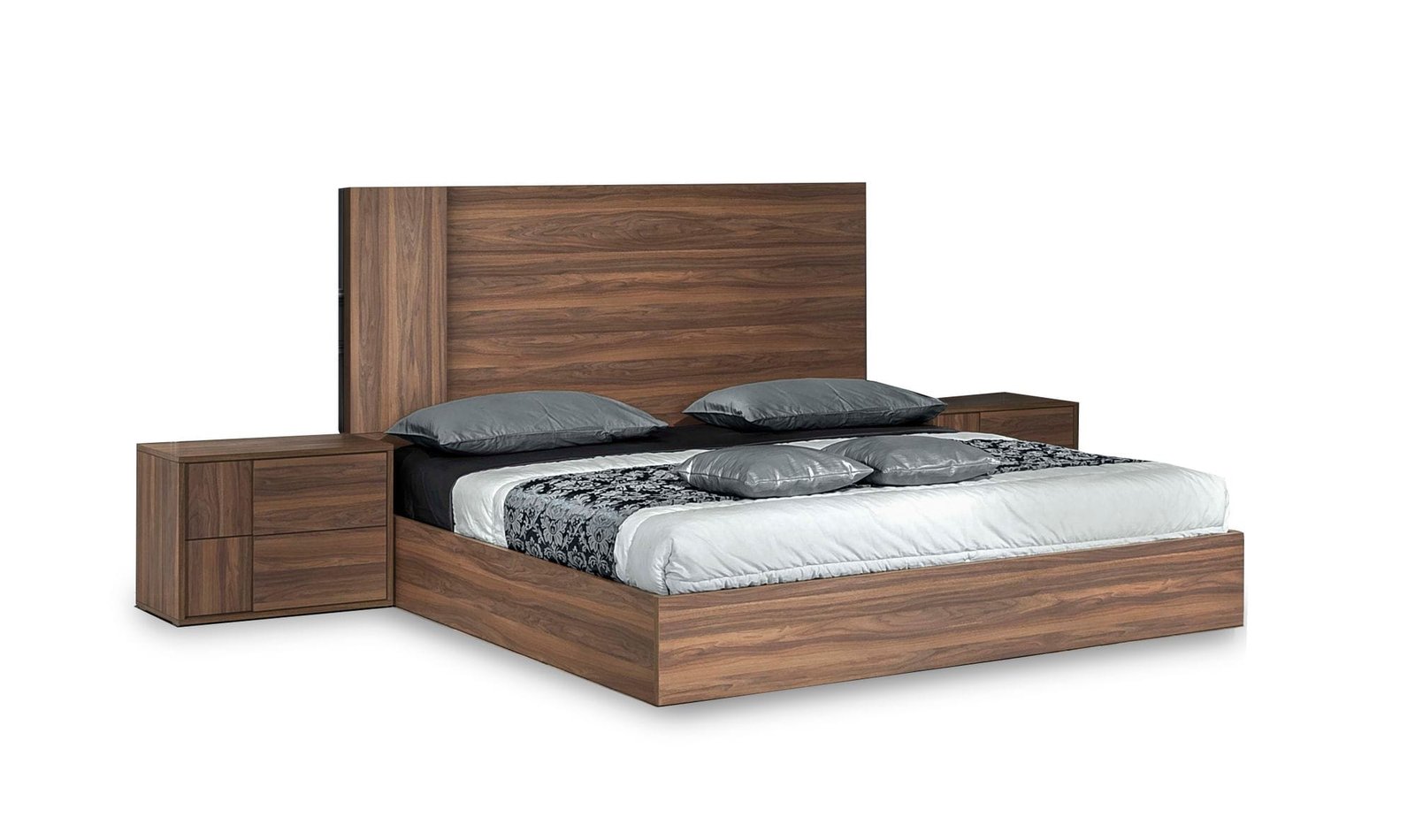 Nova Domus Asus - Queen Italian Modern Walnut Bedroom Set - Image 3