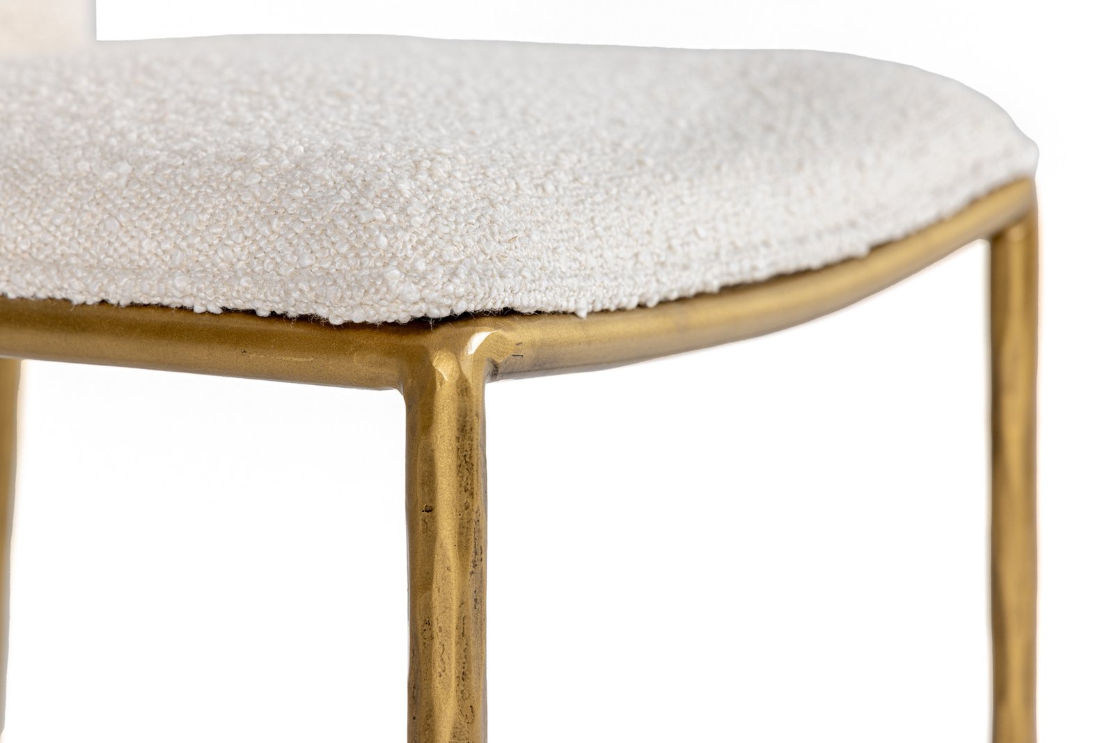 Modrest Atlanta - Modern Off-White Fabric & Brass Counter Chair - Image 5