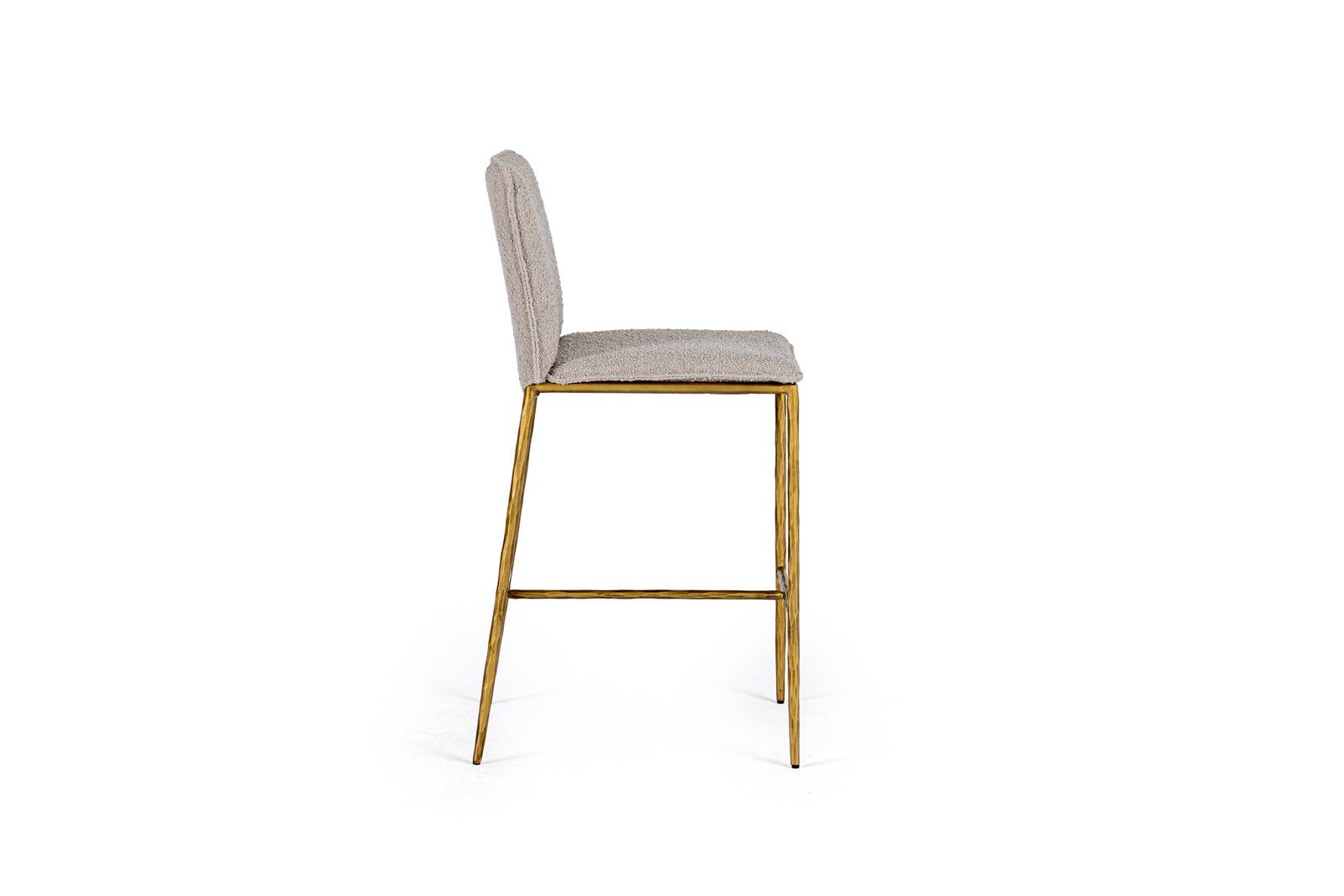 Modrest Atlanta - Modern Beige Fabric & Brass Counter Chair - Image 2