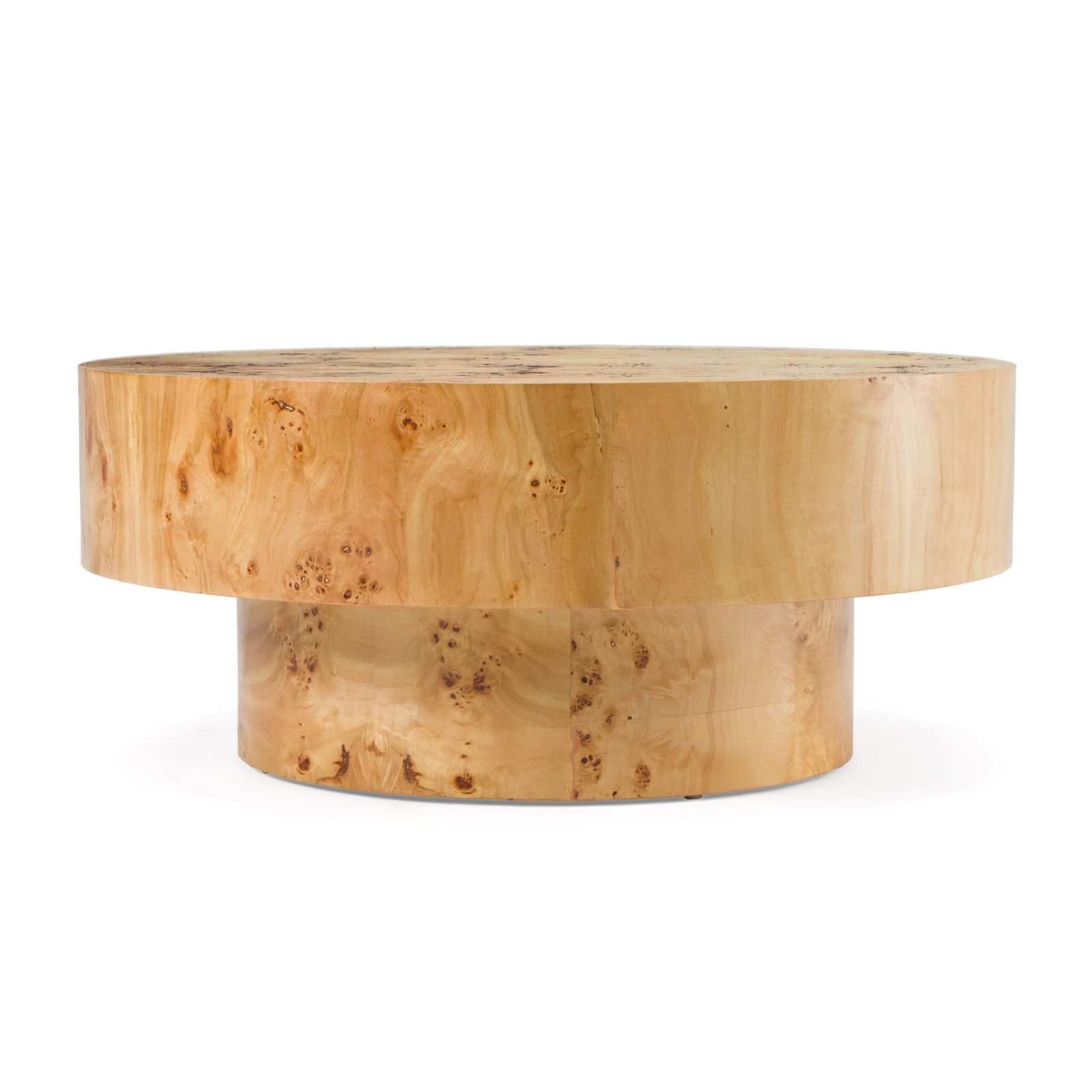 Modrest August - Modern Burl Round Coffee Table - Image 2