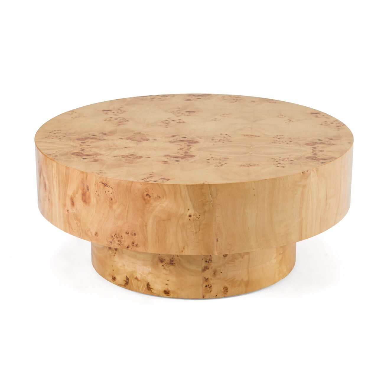 Modrest August - Modern Burl Round Coffee Table - Image 3