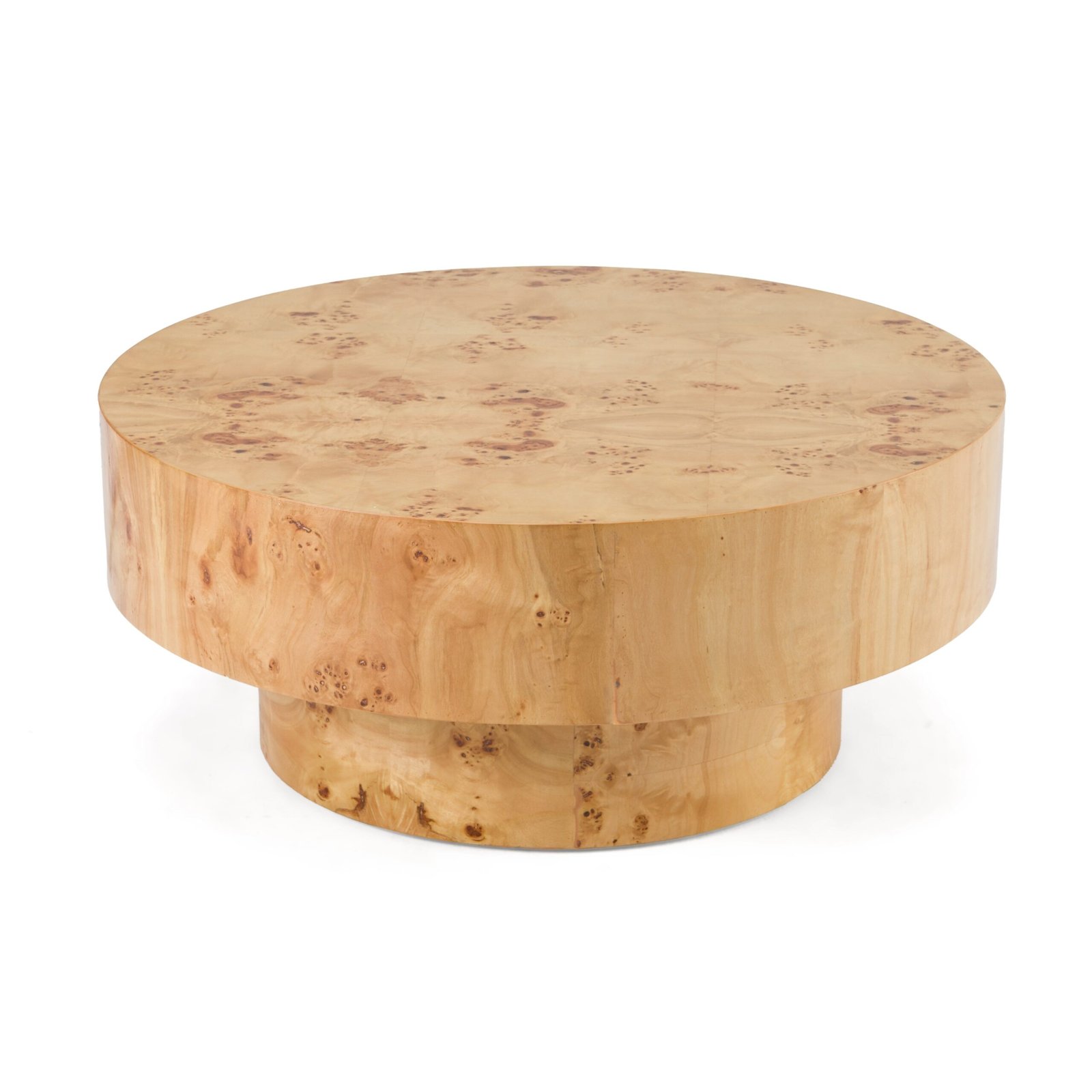 Modrest August - Modern Burl Round Coffee Table - Image 3