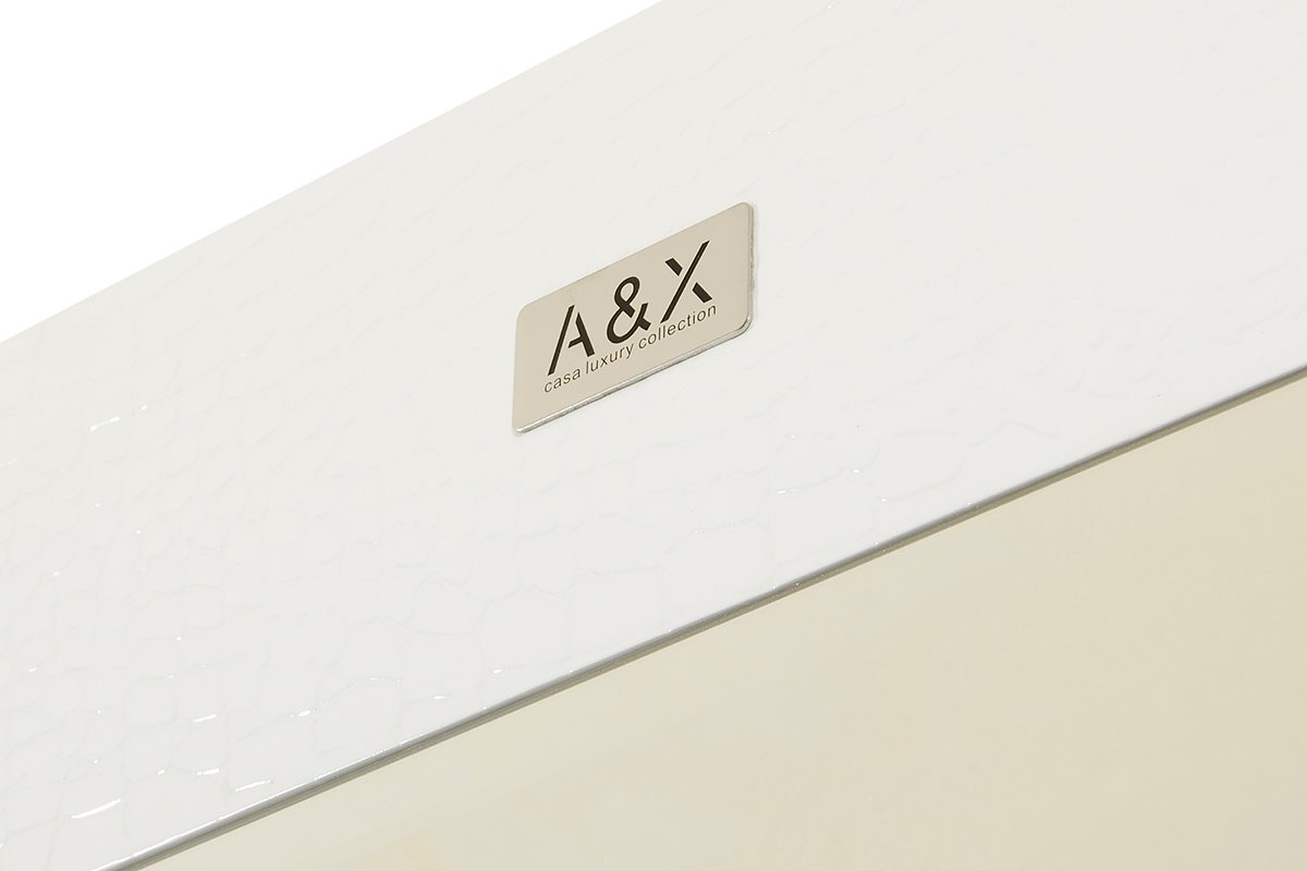 A&X Regal - Modern White Crocodile Floor Mirror - Image 3