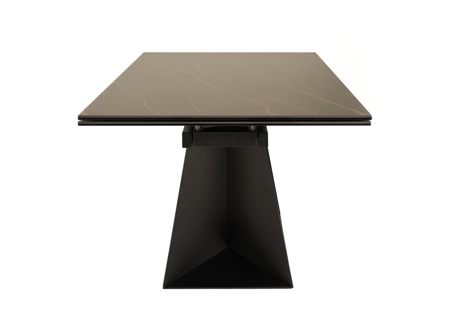 Modrest Baldwin - Modern Black Ceramic & Black Metal Extendable Dining Table - Image 4