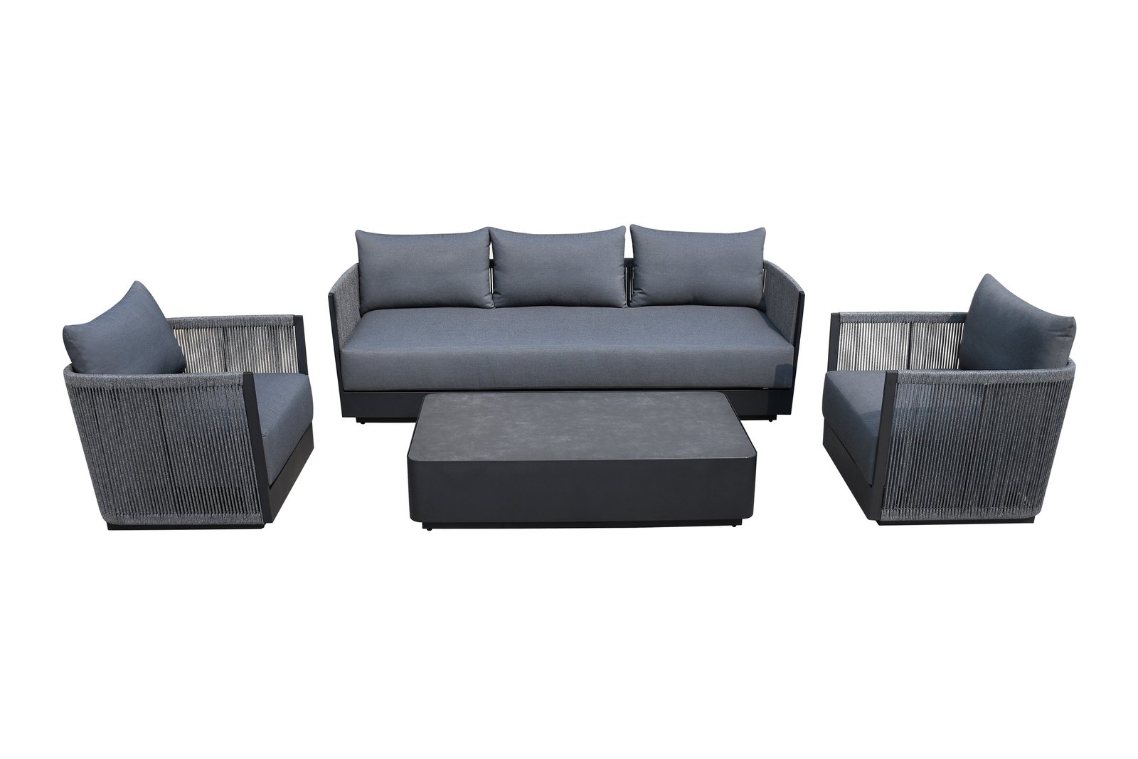 Renava Bali - Outdoor Black and Grey Sofa Set