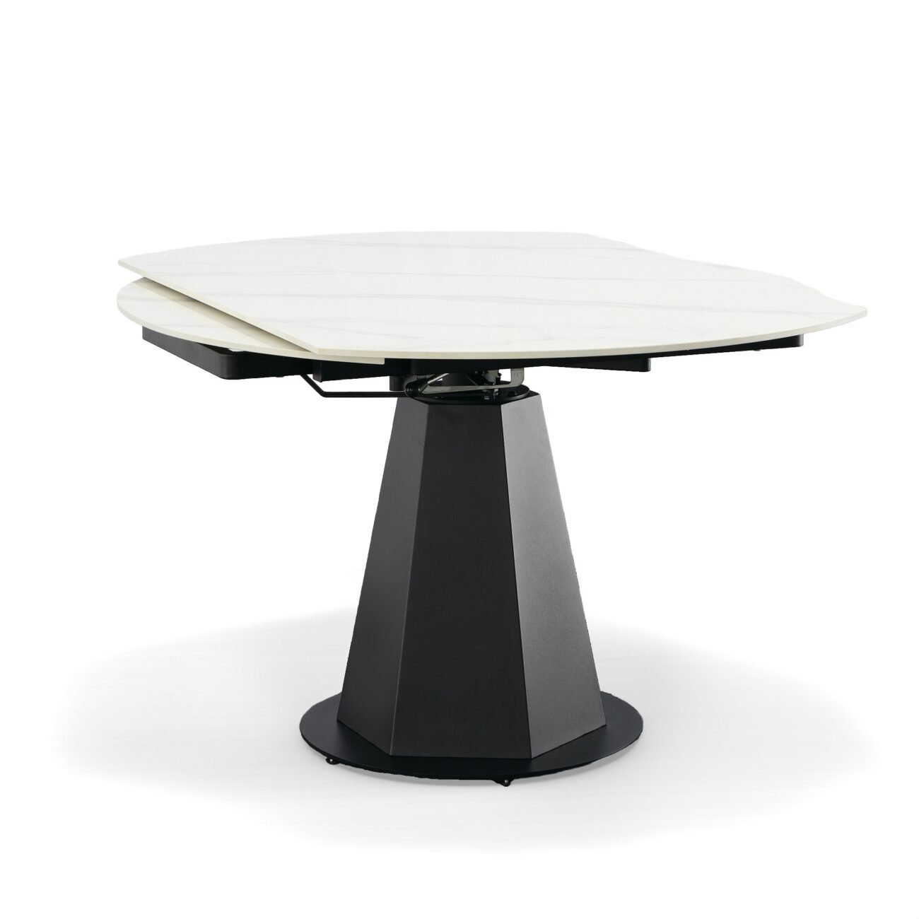 Modrest Barela - Modern Black and White Ceramic Extendable 35.5"/53" Dining Table - Image 2