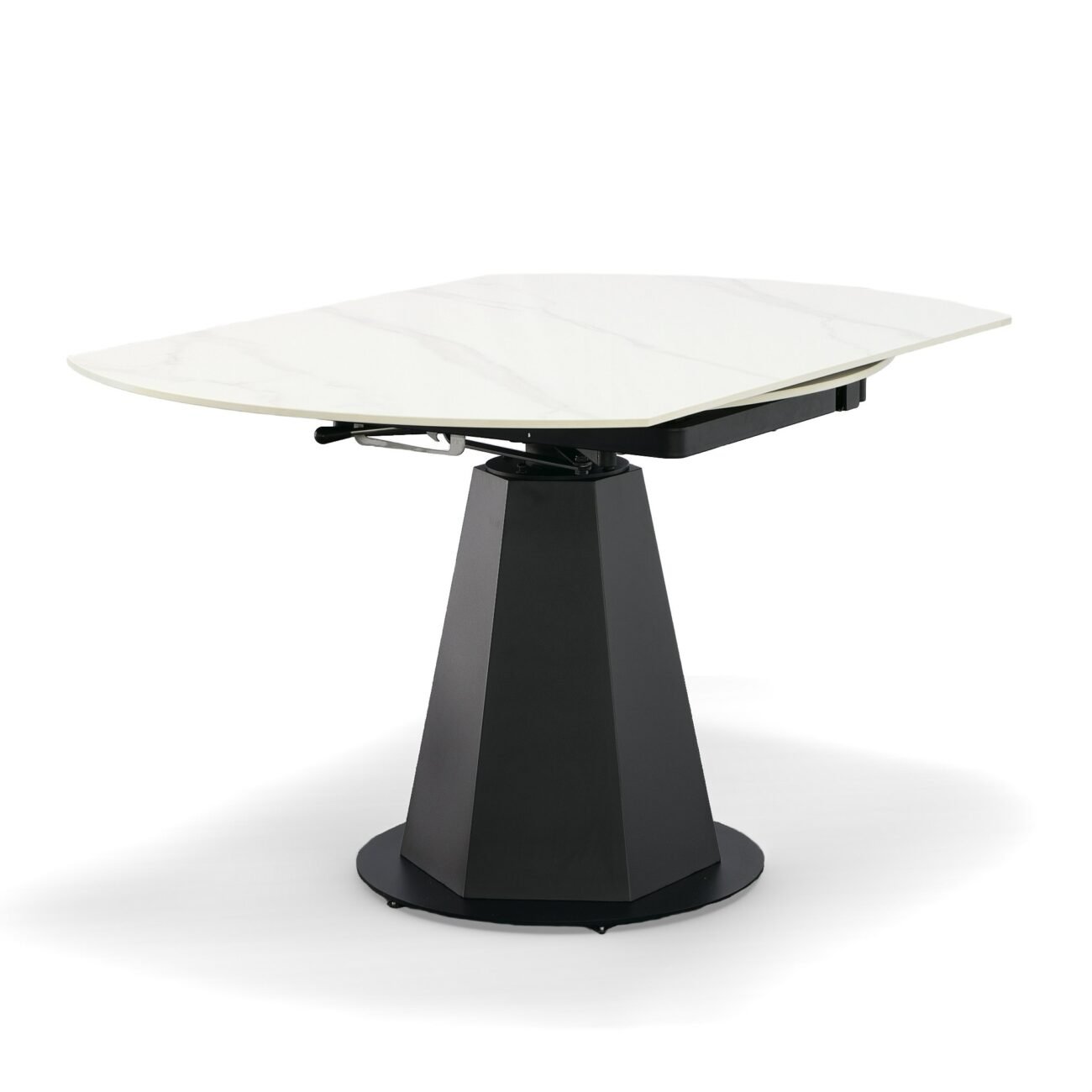 Modrest Barela - Modern Black and White Ceramic Extendable 35.5"/53" Dining Table - Image 4