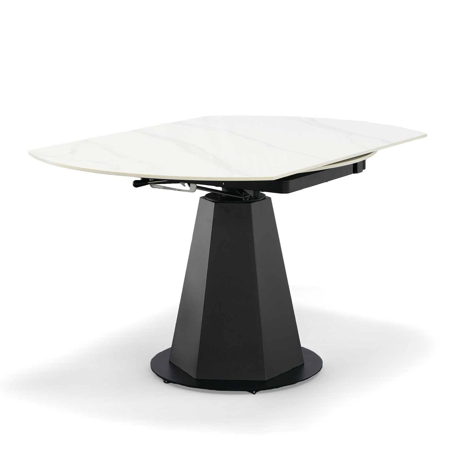 Modrest Barela - Modern Black and White Ceramic Extendable 35.5"/53" Dining Table - Image 4