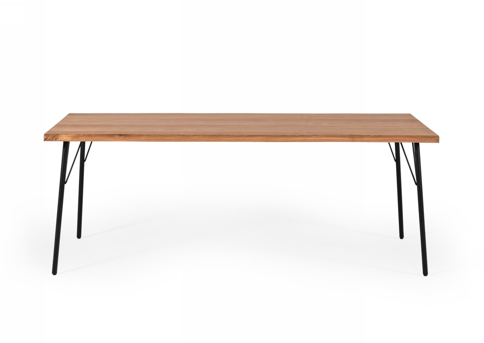Modrest Barnum - Industrial Oak and Black Iron Live Edge Dining Table - Image 2