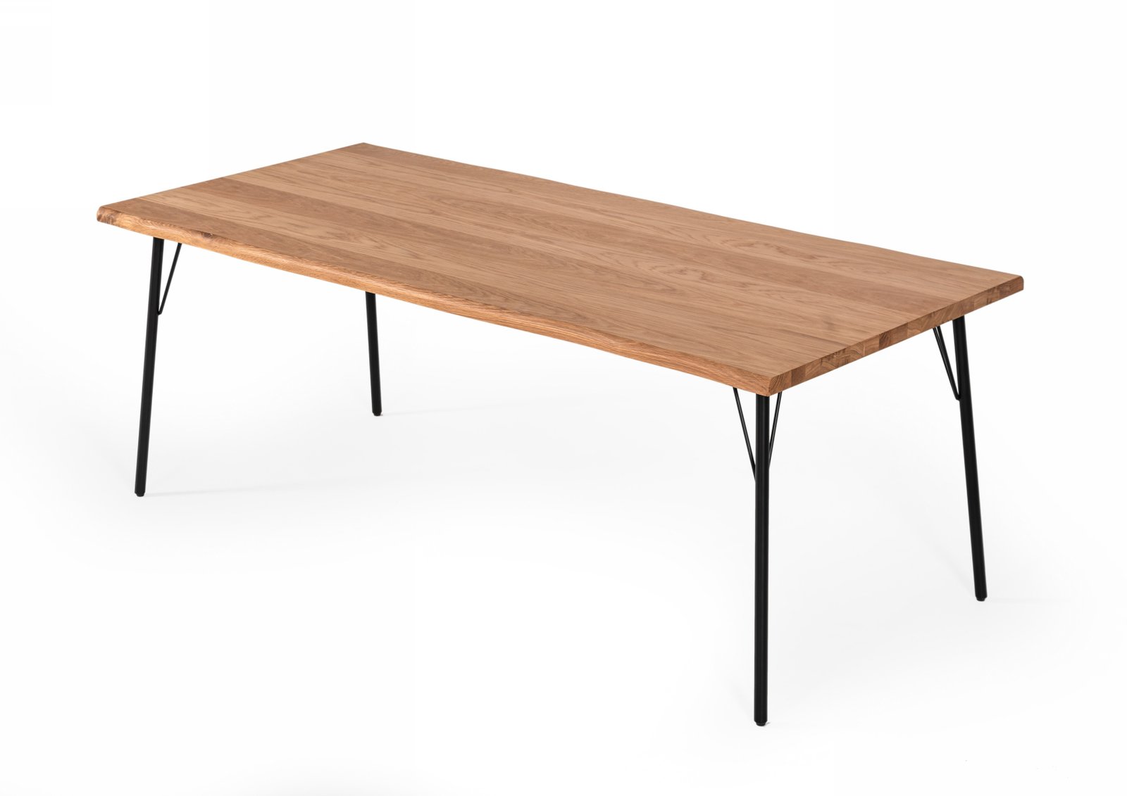 Modrest Barnum - Industrial Oak and Black Iron Live Edge Dining Table - Image 3