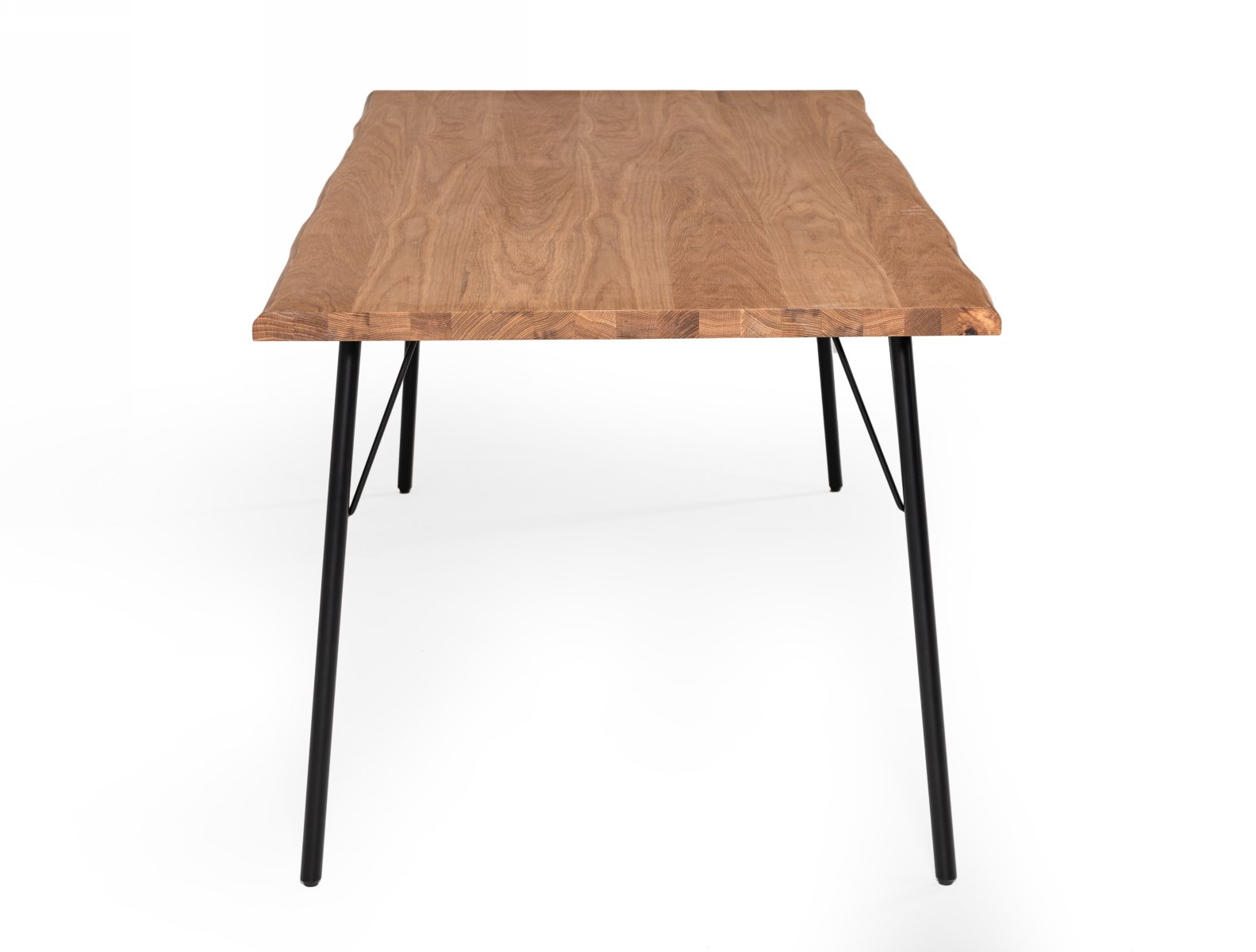 Modrest Barnum - Industrial Oak and Black Iron Live Edge Dining Table - Image 4