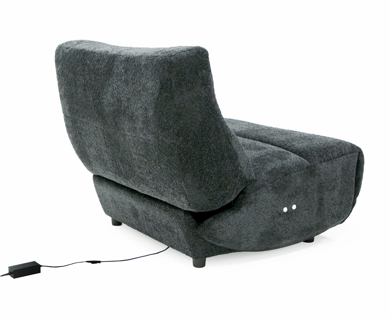 Divani Casa Basil - Modern Dark Grey Fabric Large Electric Recliner Chair - Image 4