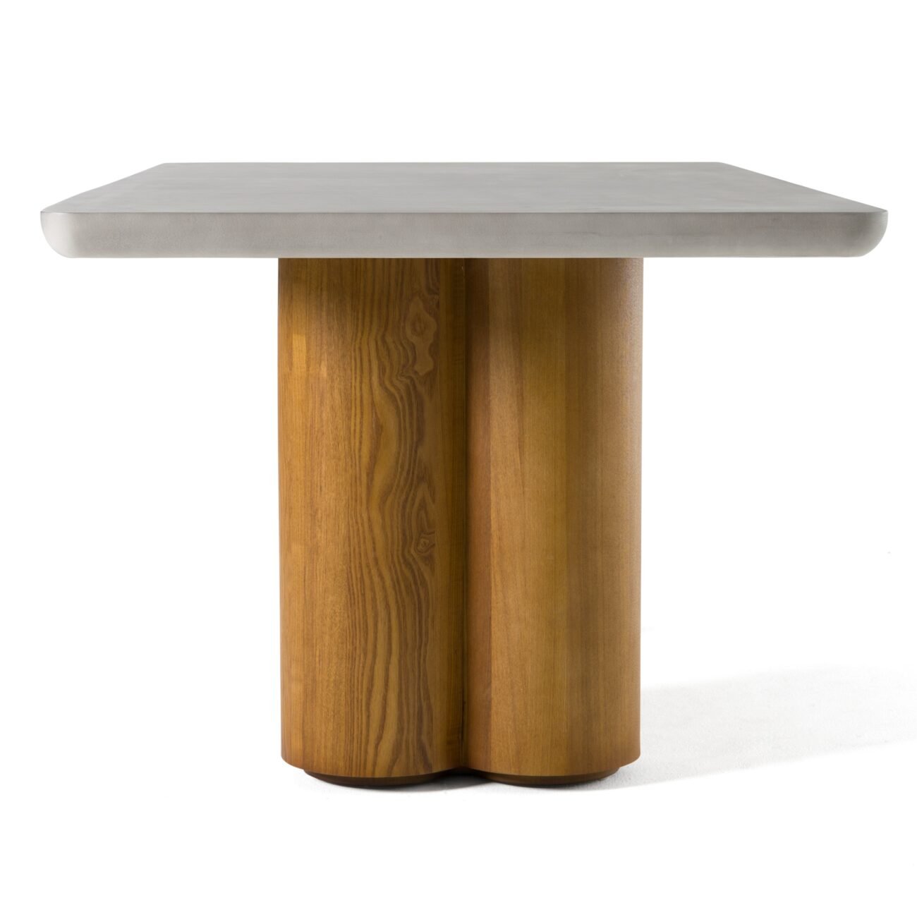 Modrest Bateman - Modern Faux Concrete + Walnut Dining Table - Image 2