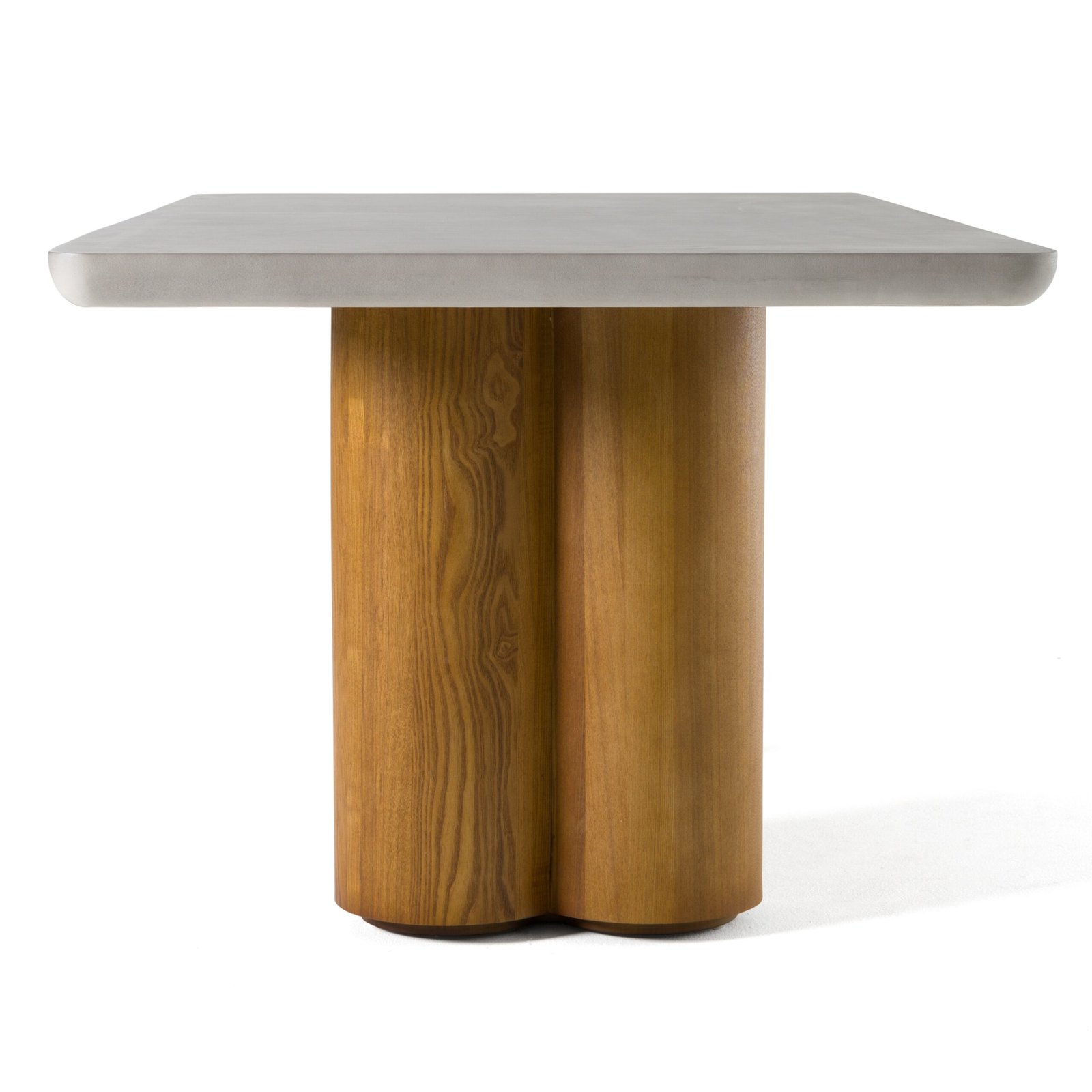 Modrest Bateman - Modern Faux Concrete + Walnut Dining Table - Image 2