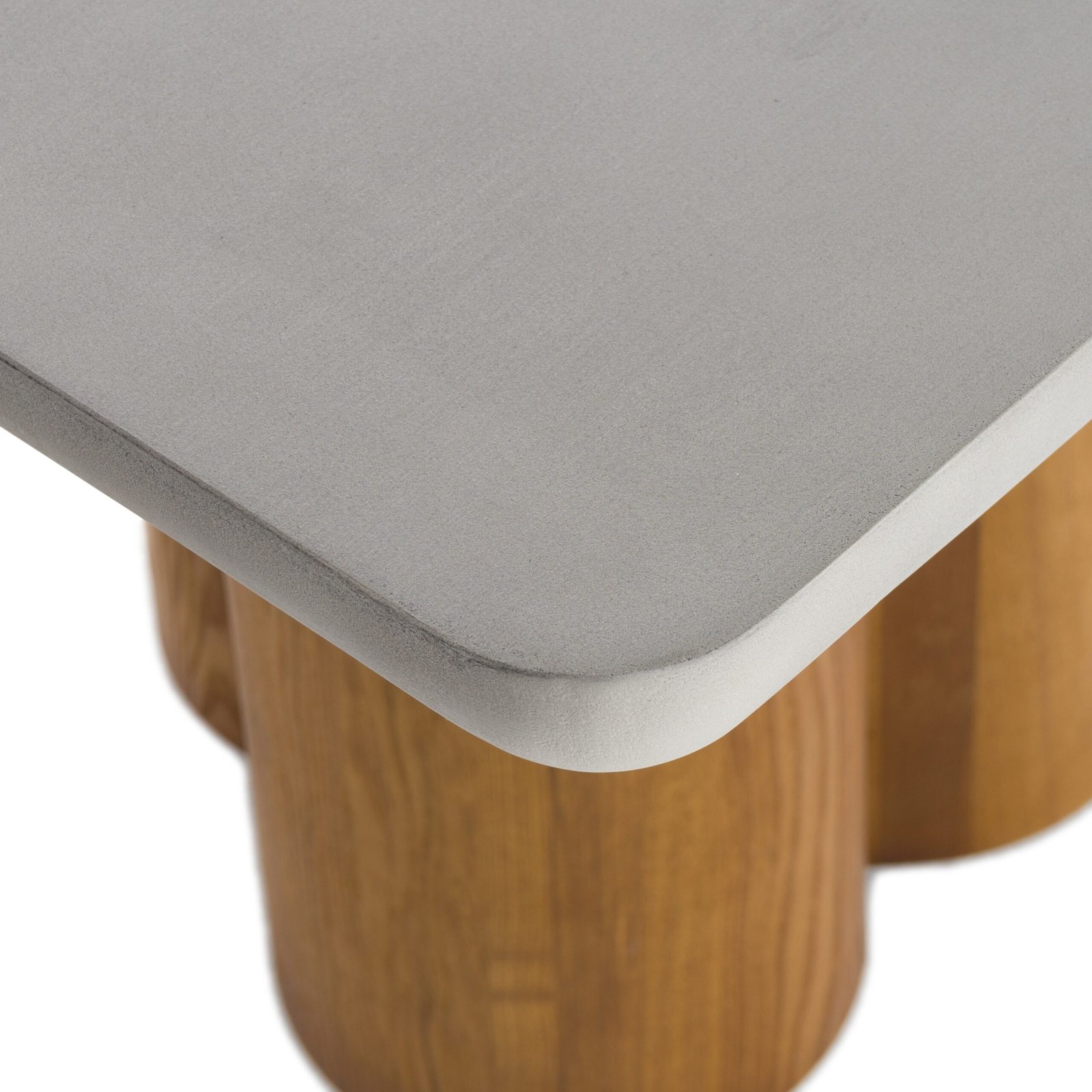 Modrest Bateman - Modern Faux Concrete + Walnut Dining Table - Image 5