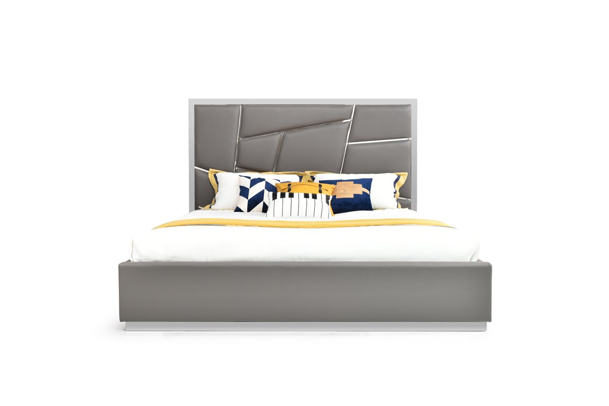 Modrest Chrysler Modern Grey Bedroom Set - Image 2