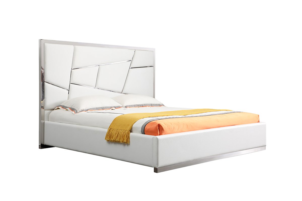 Modrest Chrysler Modern White 4-Piece Bedroom Set - Image 2