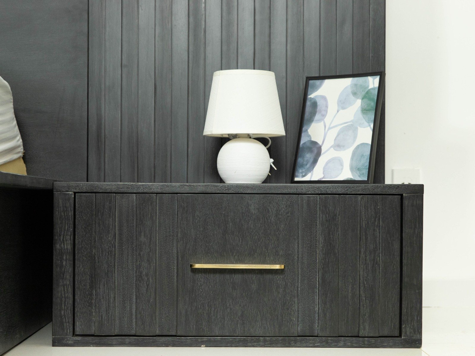 Modrest Manchester- Contemporary Dark Grey Nightstand - Image 4