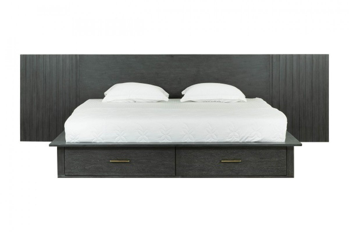 Modrest Manchester- Contemporary Dark Grey 4-Piece Bedroom Set - Image 2