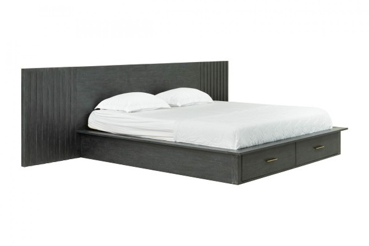 Modrest Manchester- Contemporary Dark Grey 4-Piece Bedroom Set - Image 3