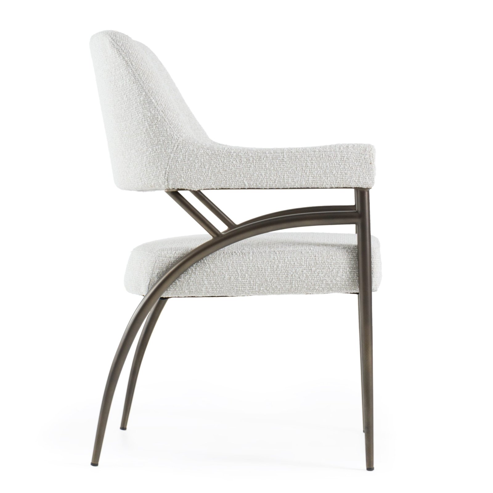 Modrest Betty - Modern Off-White Fabric + Bronze Dining Chair - Image 2