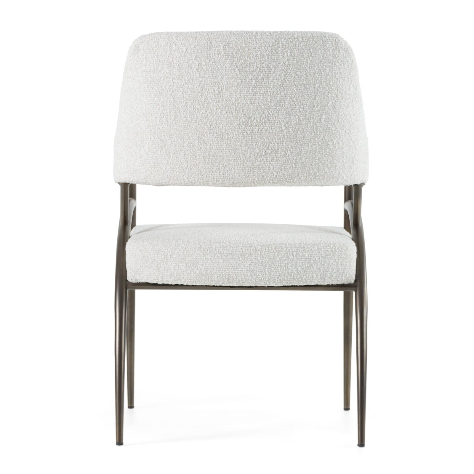 Modrest Betty - Modern Off-White Fabric + Bronze Dining Chair - Image 3