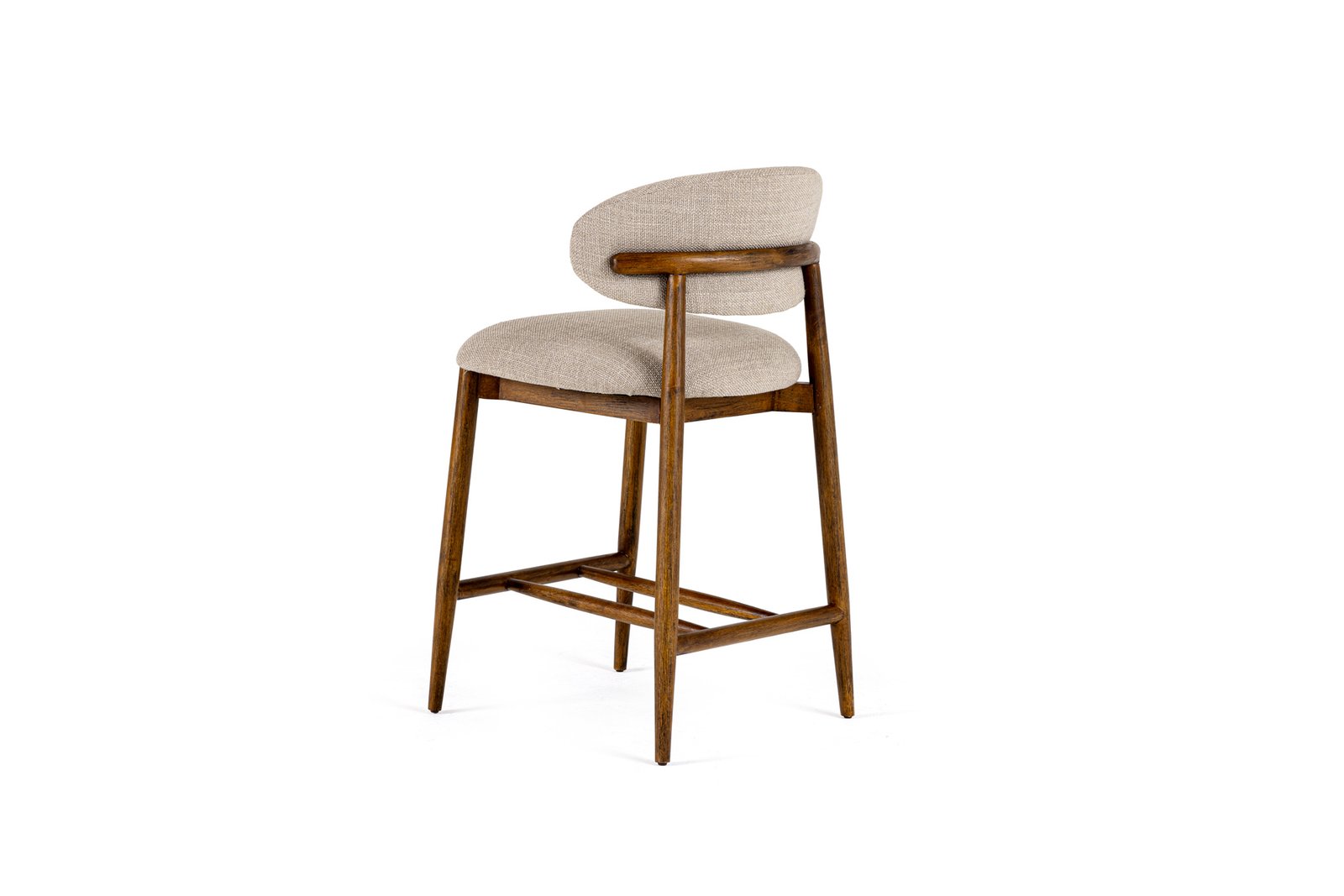 Modrest Blum - Modern Beige Linen Counter Chair - Image 3
