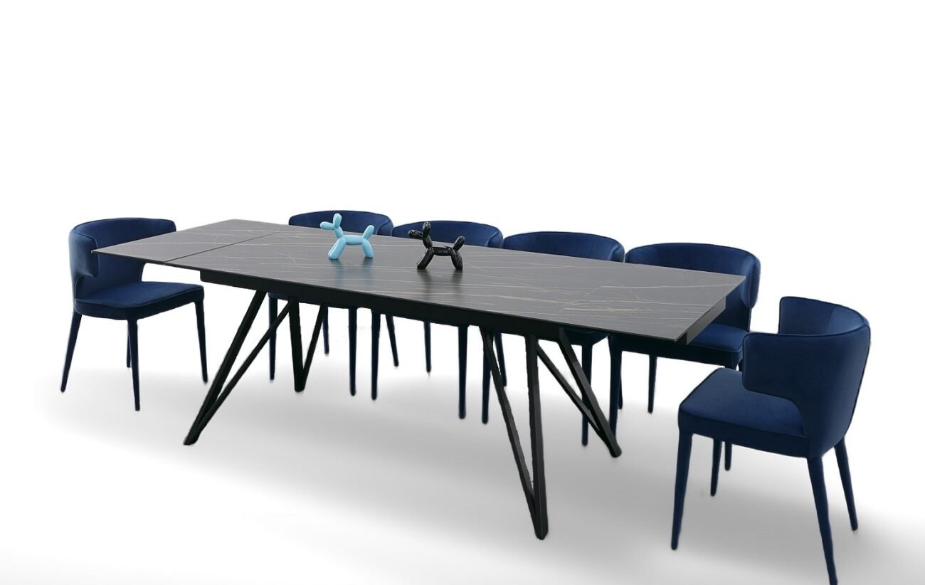 Modrest Bobby - Modern Black Ceramic Extendable Dining Table - Image 3