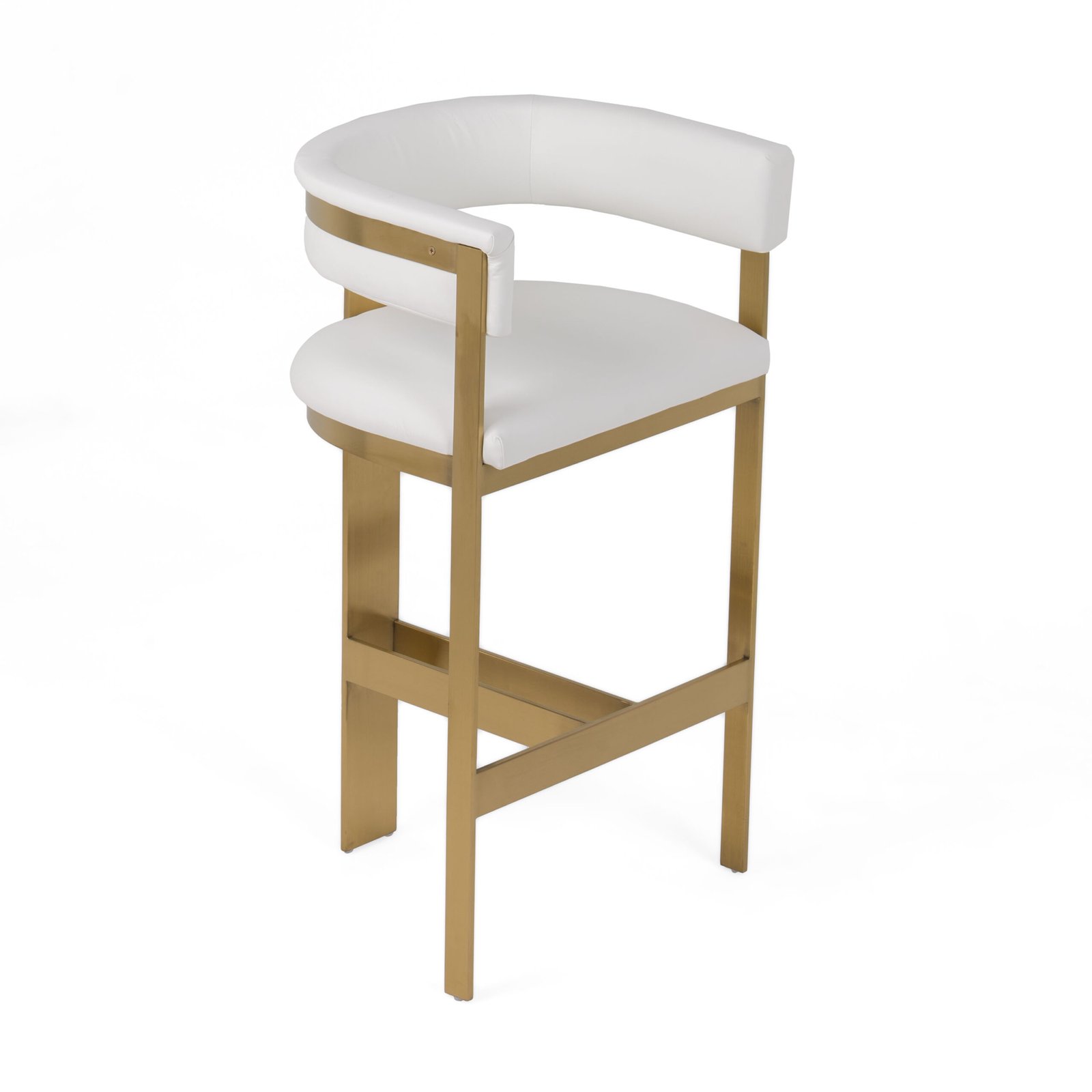 Modrest Boswell - Modern White + Matte Gold Barstool - Image 2