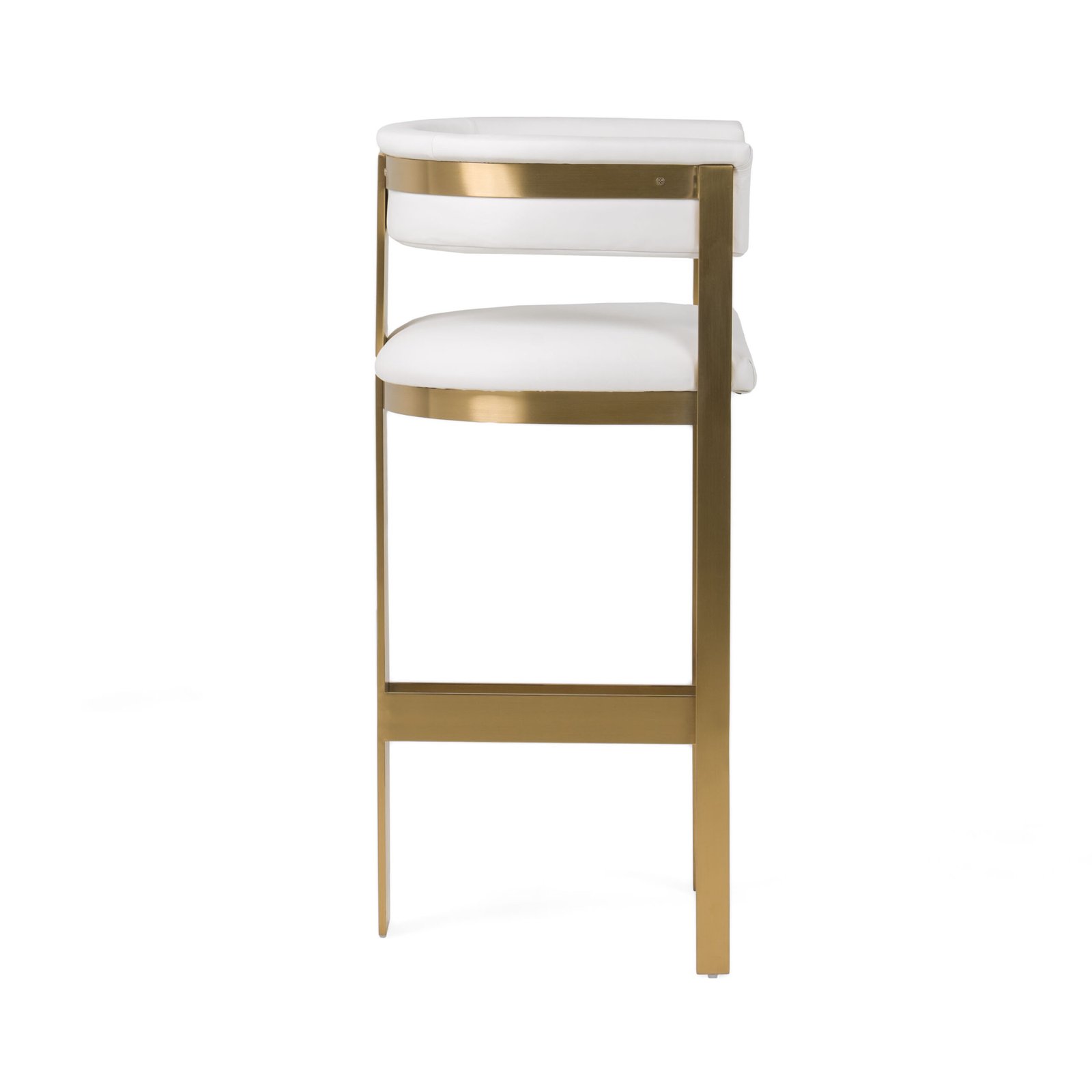 Modrest Boswell - Modern White + Matte Gold Barstool - Image 3