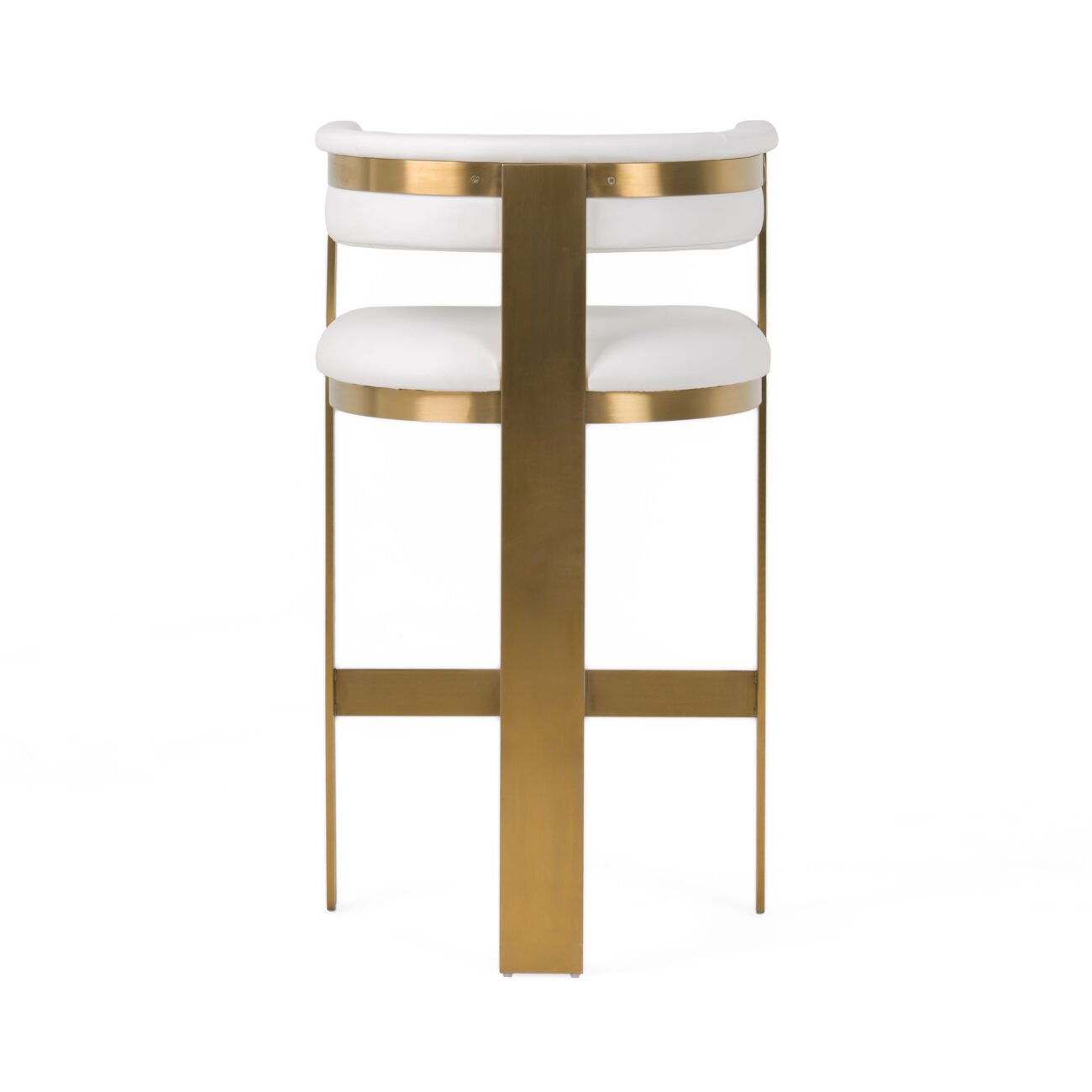 Modrest Boswell - Modern White + Matte Gold Barstool - Image 4