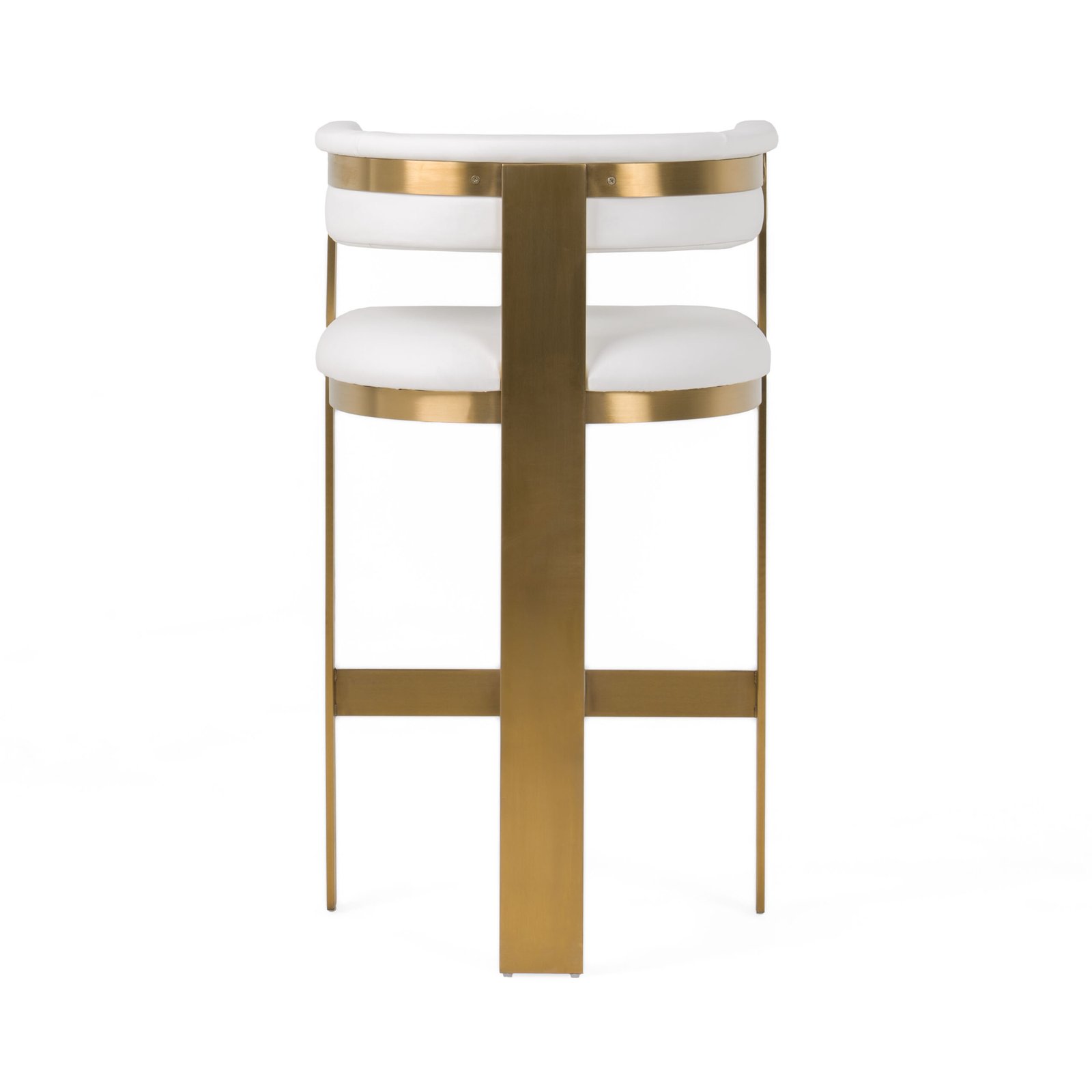 Modrest Boswell - Modern White + Matte Gold Barstool - Image 4