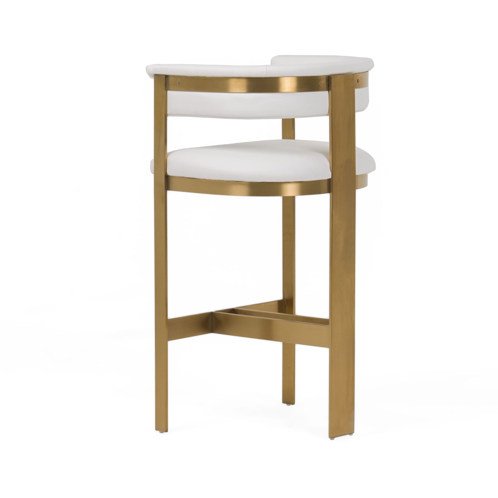 Modrest Boswell - Modern White + Matte Gold Barstool - Image 5