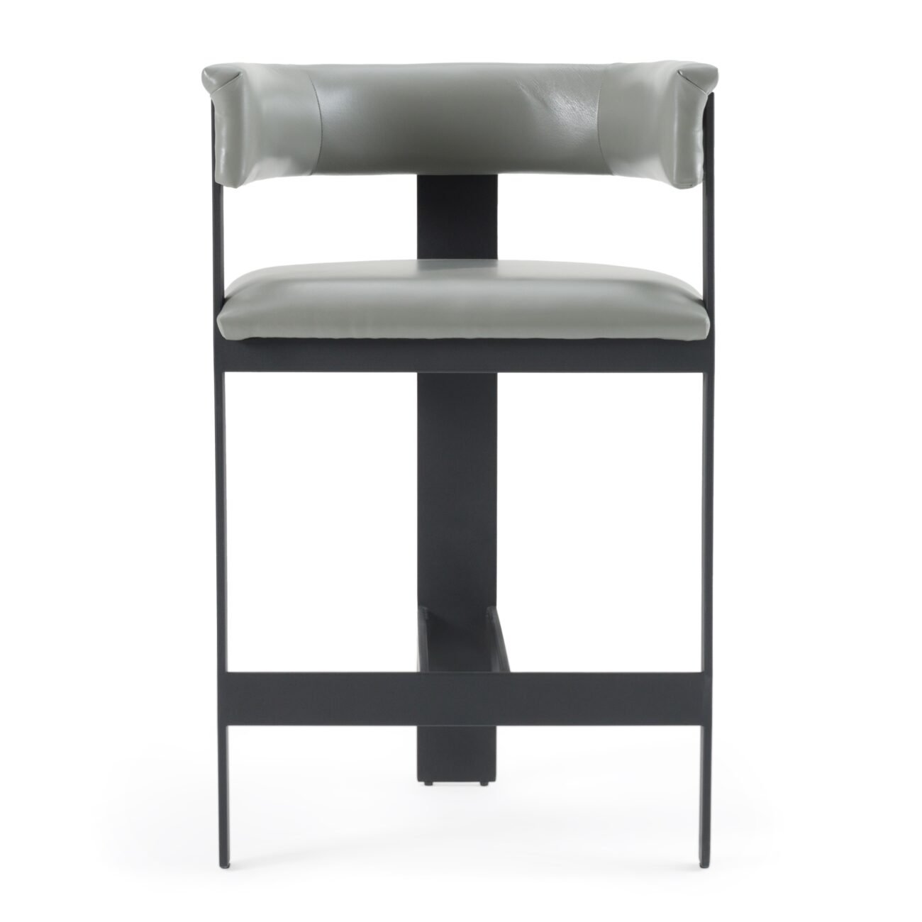 Modrest Boswell - Modern Grey Faux Leather + Black Counter Chair