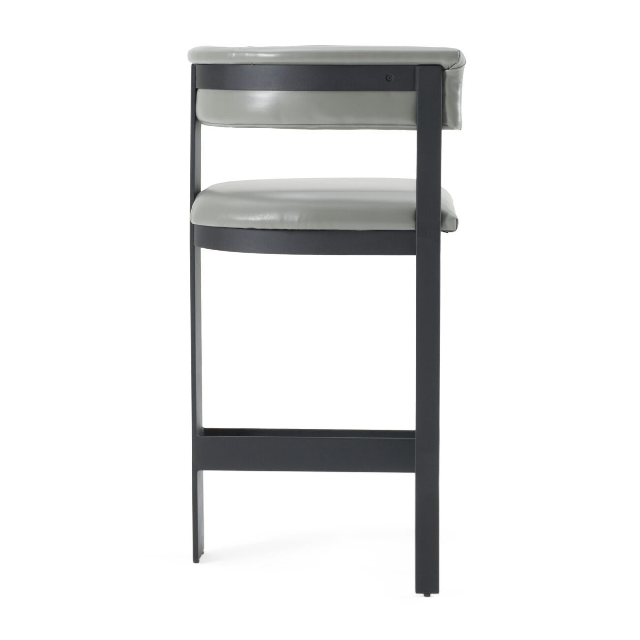 Modrest Boswell - Modern Grey Faux Leather + Black Counter Chair - Image 2