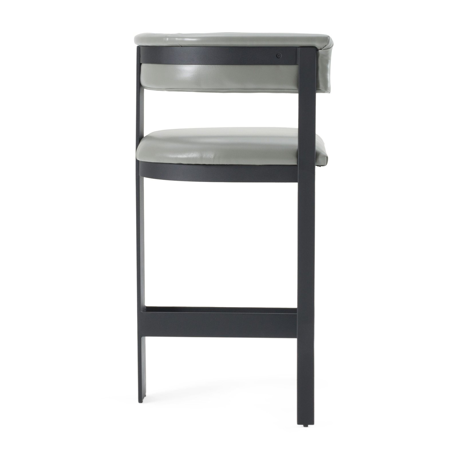 Modrest Boswell - Modern Grey Faux Leather + Black Counter Chair - Image 2