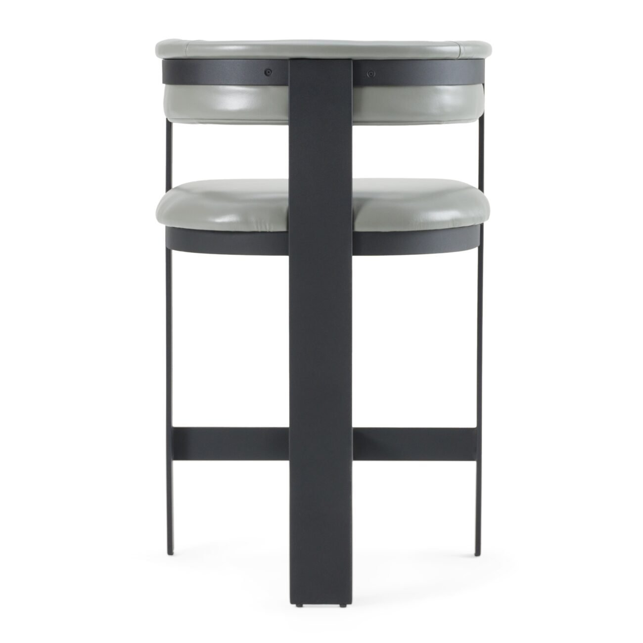 Modrest Boswell - Modern Grey Faux Leather + Black Counter Chair - Image 3