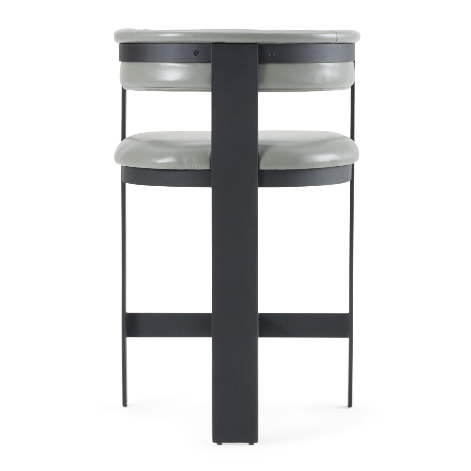 Modrest Boswell - Modern Grey Faux Leather + Black Counter Chair - Image 3