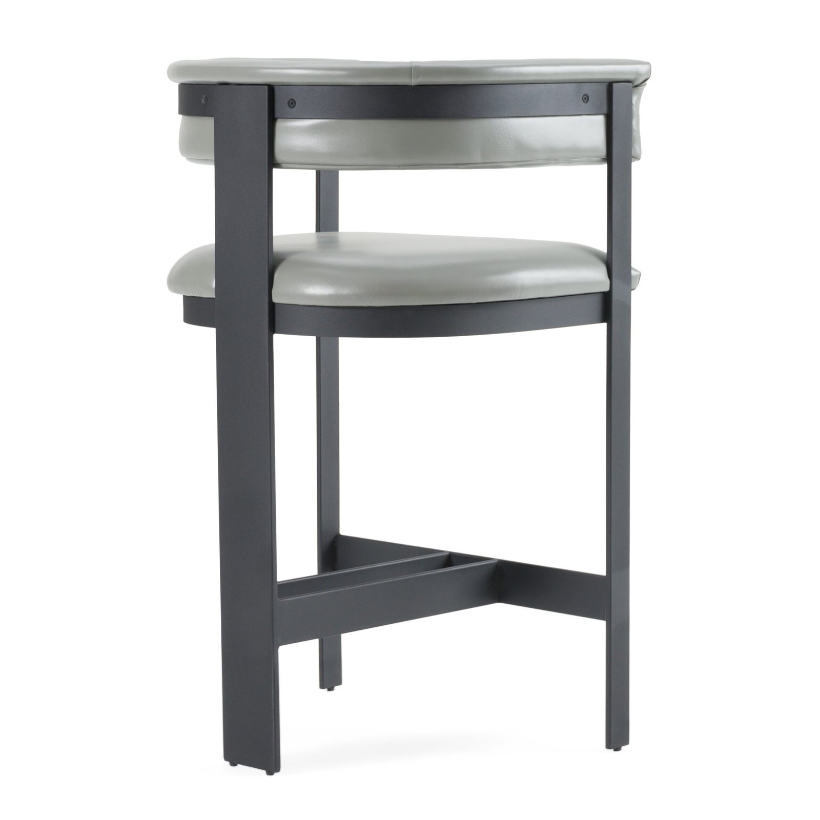 Modrest Boswell - Modern Grey Faux Leather + Black Counter Chair - Image 4