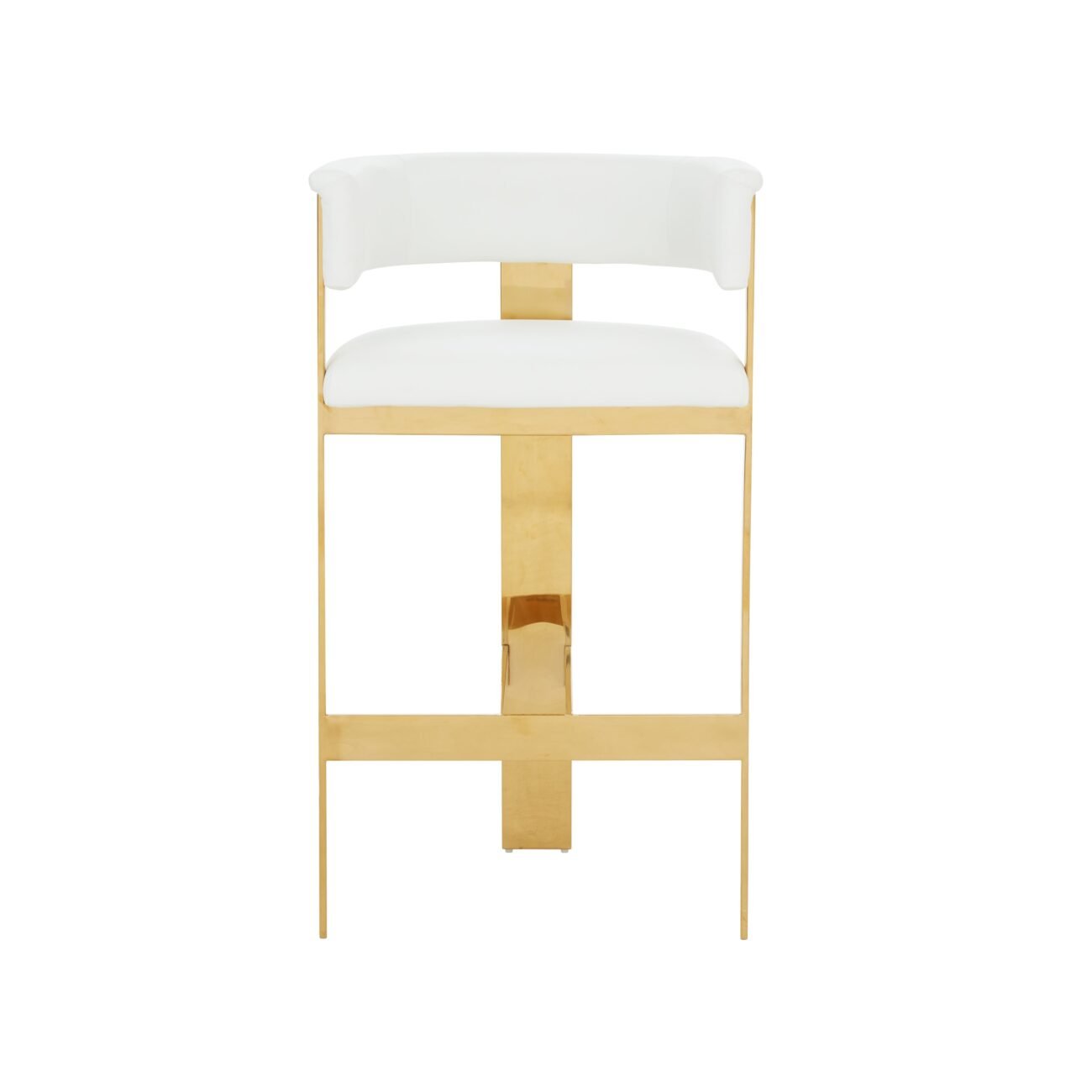 Modrest Boswell - Modern White + Gold Barstool - Image 2